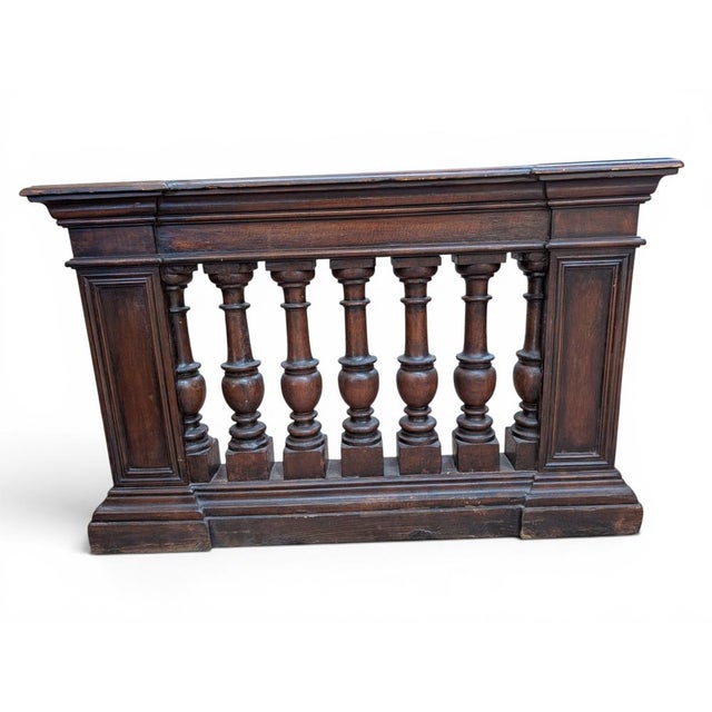 Wood Walnut Balustrades, Italy, Set of 2 For Sale - Image 7 of 13