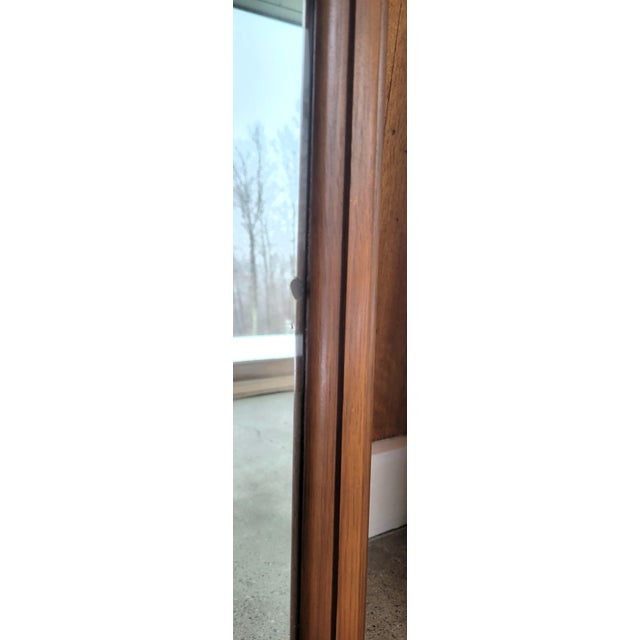 Pair of Walnut and Rattan Wall Mirrors by Lane Rhythm Collection For Sale - Image 11 of 11