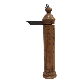 Portable Shepherds Column Sundial in Carved Wood, 1760s For Sale