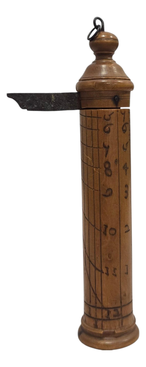 Portable Shepherds Column Sundial in Carved Wood, 1760s