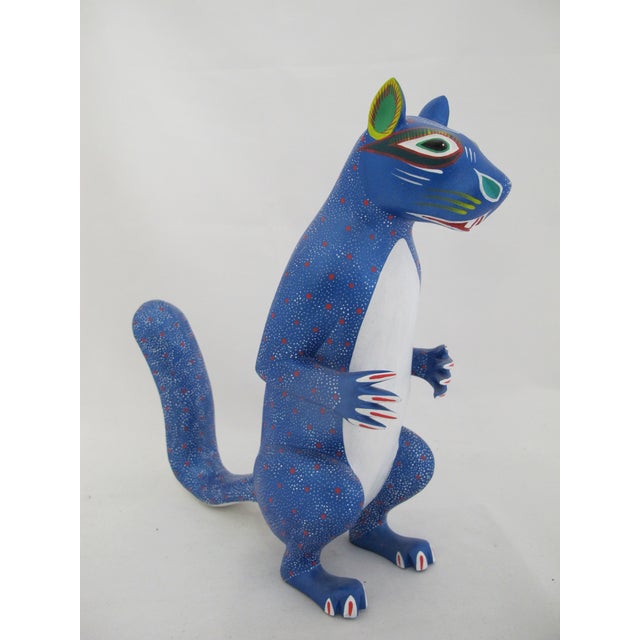 Late 19th Century Oaxacan Alebrije Squirrel Wood Carving Mexico Folk Art Figure Sculpture For Sale - Image 5 of 12