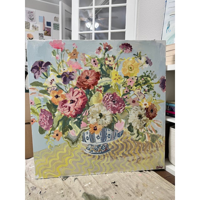 Paper Floral Bouquet Painting For Sale - Image 7 of 13