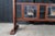 Late 20th Century Late 20th Century Mission Arts & Crafts Leaded Stained Glass Cherry Console Hall Sofa Table 72" For Sale - Image 5 of 14