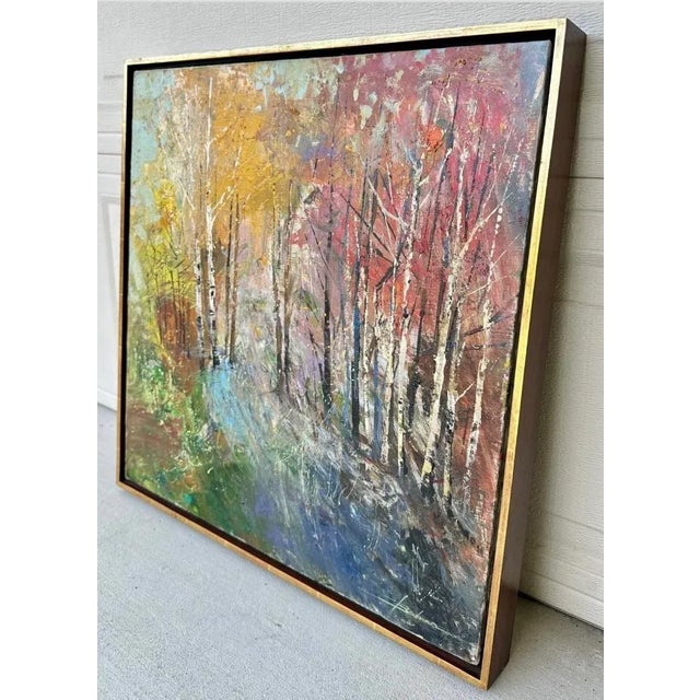 Mykola Bodnar – Autumn Forest Landscape (Original Oil Painting) Framed For Sale - Image 10 of 12