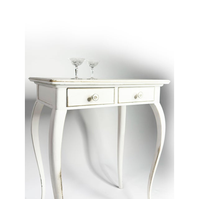 Wood French Style Console Table, 1990s For Sale - Image 7 of 9
