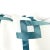 White With Dark Smokey Blue Ribbon Embellished Pillow Cover - 20" X 20" Fretwork Greek Key Ribbon Cushion Case For Sale In Portland, OR - Image 6 of 8