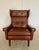 Mid-Century Modern Vintage Danish Caramel Brown Leather Chair by Svend Skipper, 1964 For Sale - Image 3 of 17