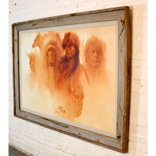 Beautifully painted Native American portraits by Lisandro Lopez, dated 1981. This Argentinian artist shows us the depth...