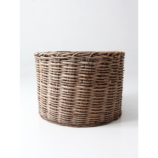 Early 20th Century Antique Large Woven Basket For Sale - Image 5 of 15