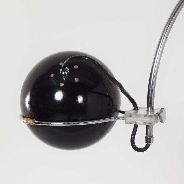 Black Arc Lamp by Gebr. Posthuma for Gepo, 1970s For Sale - Image 8 of 12