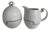Form Asimmetria Slate Milk Jug and Sugar Bowl by Bjørn Wiinblad for Rosenthal Studio Line, Germany, 1992, Set of 2 For Sale