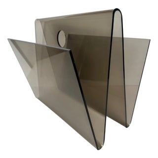 Vintage Magazine Holder in Acrylic Glass, 1970s For Sale