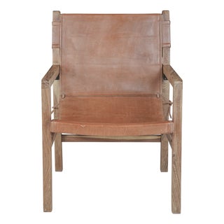 Matthew Izzo Home Urban Leather Sling Chair For Sale