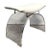 Late 20th Century Contemporary “Marlowe” Arched Lucite & Leather Stool For Sale