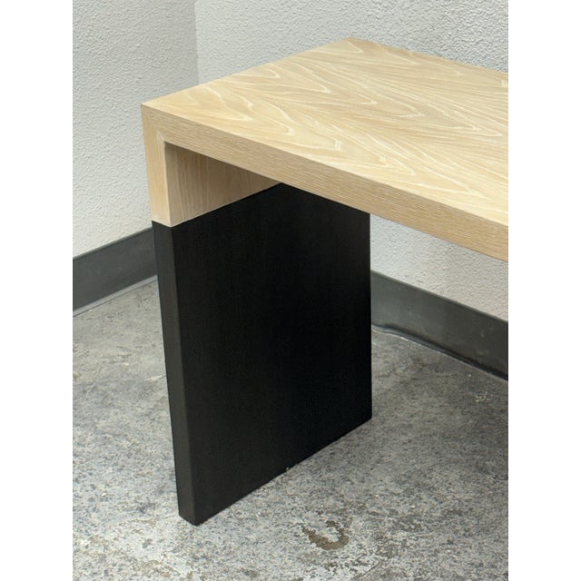 Contemporary Modern Bespoke Waterfall Console Table For Sale - Image 3 of 12