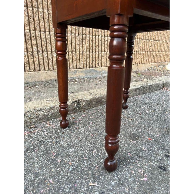 American 19th Century Antique 2 Drawer Side Table. For Sale - Image 3 of 7
