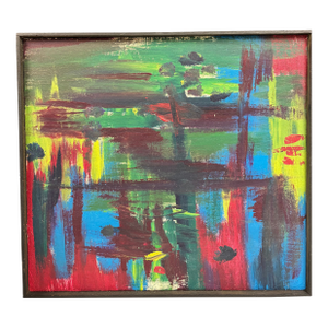 Vintage Mid Century Abstract Oil Painting