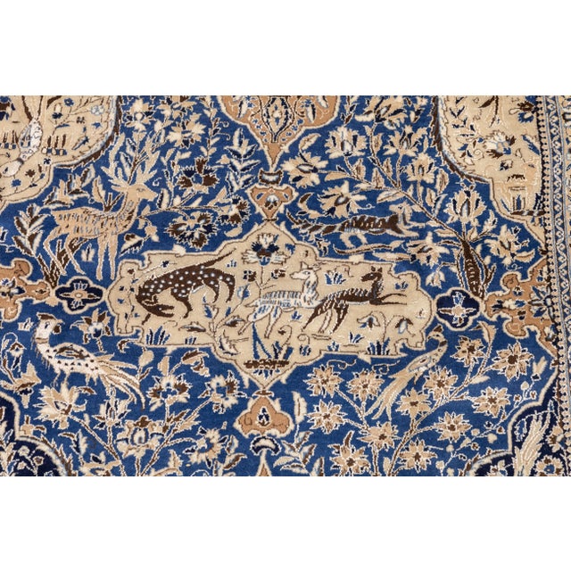 Textile Extremely Fine Antique Persian Nain Rug 8'2'' X 11'6'' For Sale - Image 7 of 9