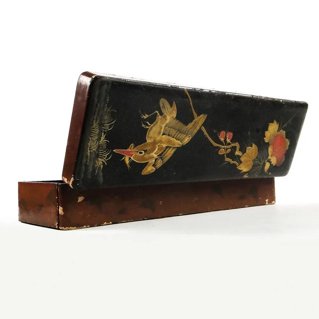 Black Japanese Lacquerware Box, 1920s For Sale - Image 8 of 10