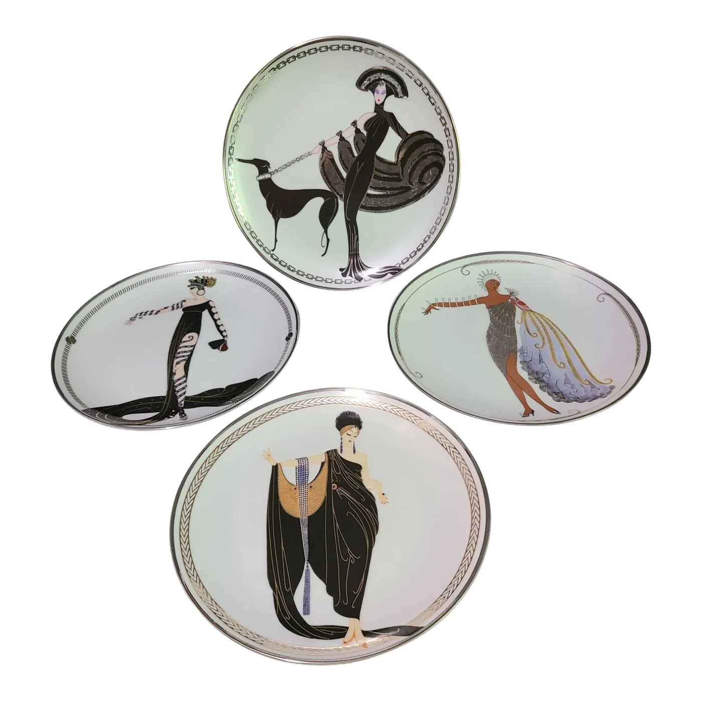 Late 20th Century House of Erte Franklin Mint Limited Edition Art