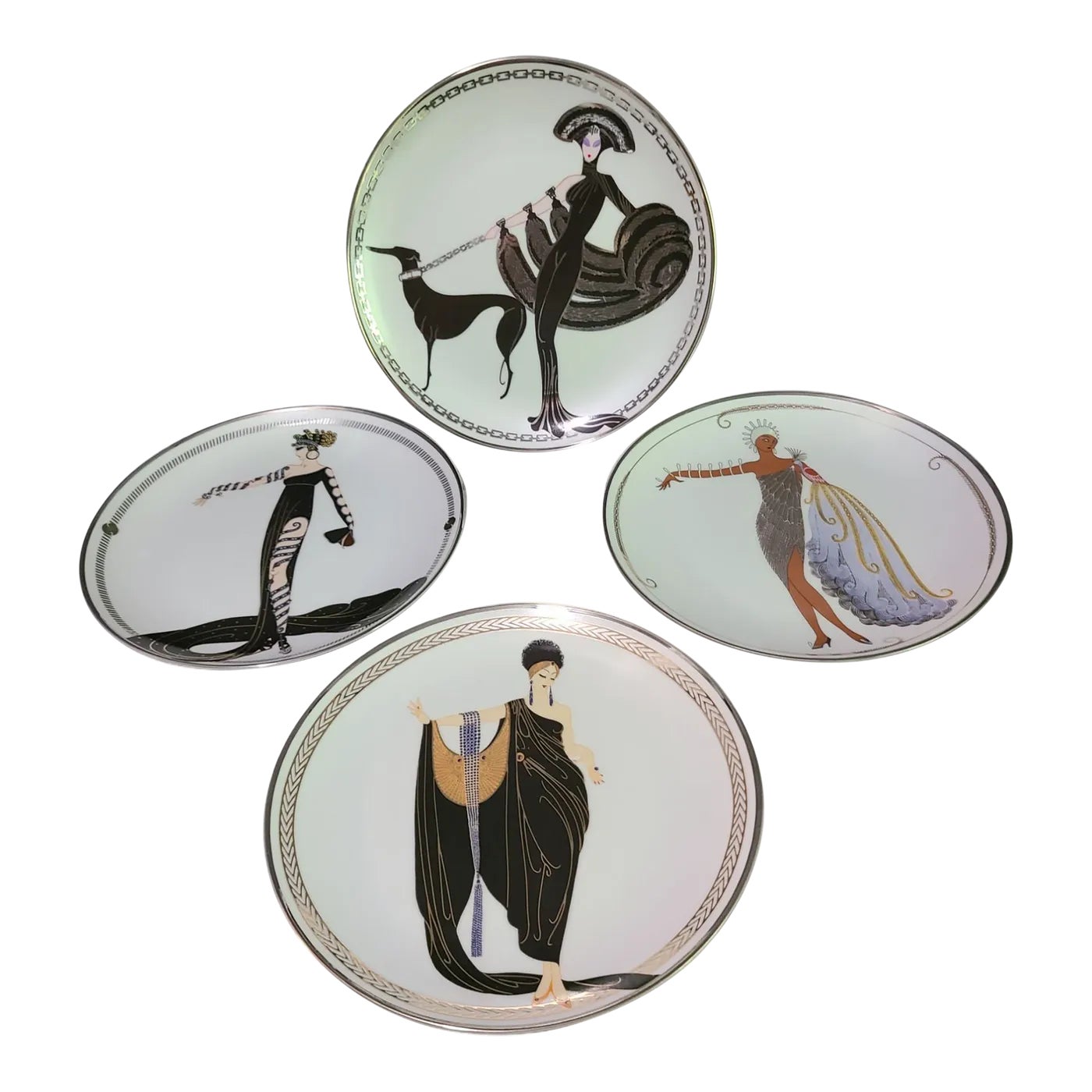 Late 20th Century House of Erte Franklin Mint Limited Edition Art