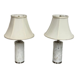 Contemporary Mosaic Table Lamps, Pair For Sale