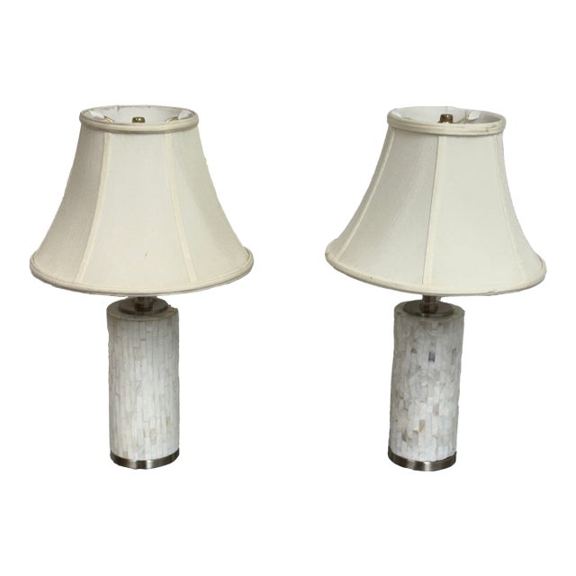 Contemporary Mosaic Table Lamps, Pair For Sale