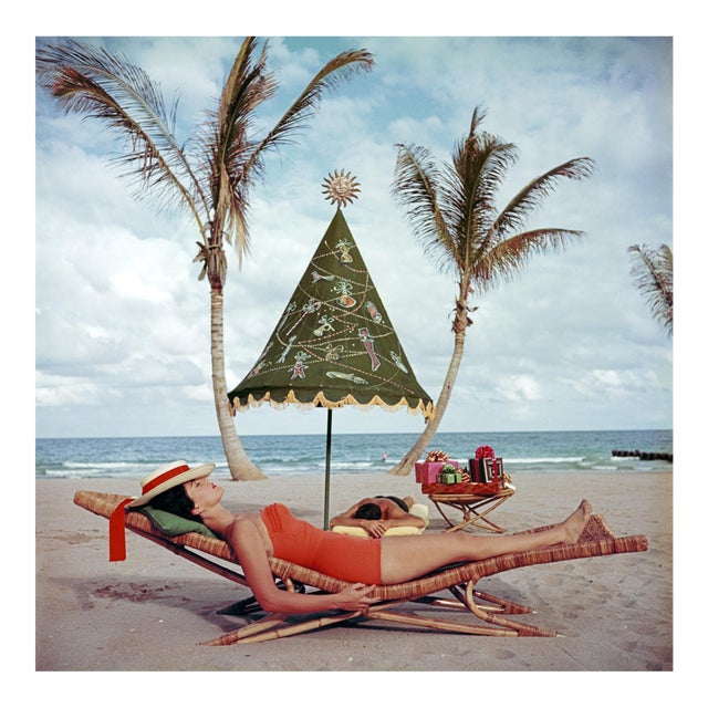 Slim Aarons 'Palm Beach Idyll' Contemporary Archival Color Photograph Print From the Original Negative by Getty - 40x40 For Sale