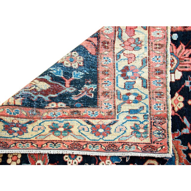 Persian Early 20th Century Persian Heriz Rug For Sale - Image 3 of 14