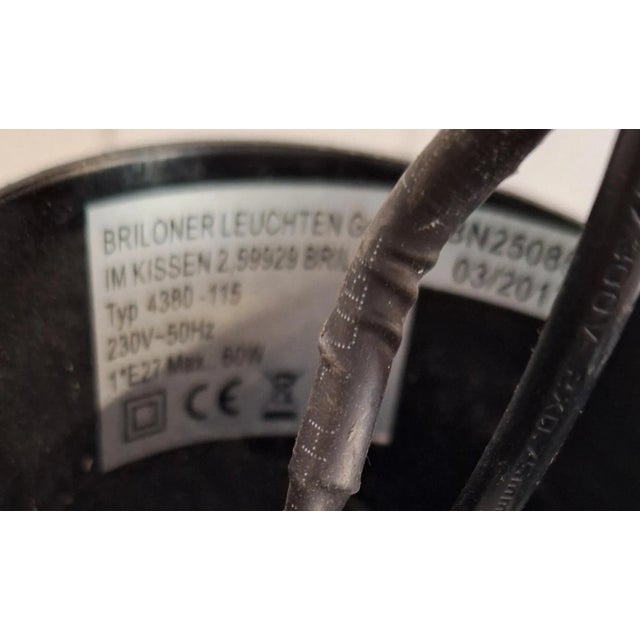 Metal Vintage German Pendant Lamp with Black Metal Shade by Briloner Leuchten, 2017 For Sale - Image 7 of 8