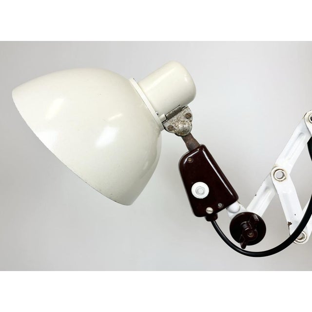 Mid-Century Modern Industrial East German Scissor Lamp from Veb Zweckluchtbau Dresden, 1950s For Sale - Image 3 of 16