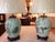 A pair of antique Chinese porcelain melon-shaped jars converted to lamps. I purchased them from Kwei Kee in Stanley, Hong...