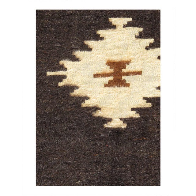A vintage hand knotted goat hair rug, ca 1960s. These rugs have been made in from the mohair wool of Angora Goats in the...