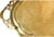 Metal Antique Engraved Enameled 23" Oval Brass Tray For Sale - Image 7 of 8