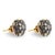 Victorian Early 20th Century Pair of Victorian 2.50 Carat Diamond Yellow Gold Silver Stud Earrings For Sale - Image 3 of 7