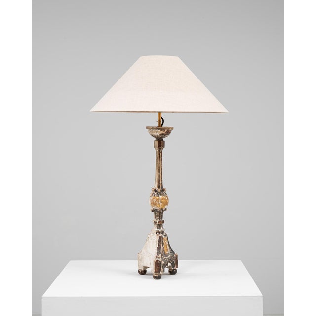19th Century 19th Century French Wooden Table Lamp For Sale - Image 5 of 12