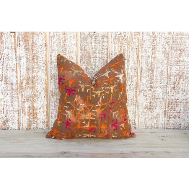 Nitya Antique Indian Folk Pillow For Sale - Image 10 of 10
