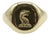 1900-1909 Edwardian 18k Gold Goldsmiths and Silversmiths Eagle Intaglio Signet Ring, Size 6.25 For Sale