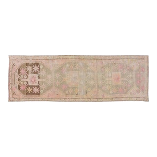 Vintage Turkish Anatolian Hand Knotted Wool Rug, 2'8"x8'4" For Sale