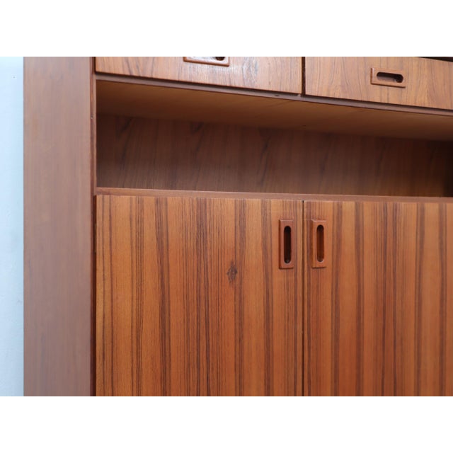 Mid-Century Italian Teak Highboard with Brass Feet, 1960s For Sale - Image 14 of 16