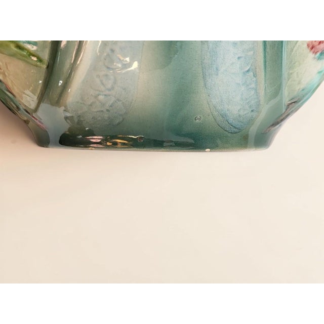 19th Century Art Nouveau Earthenware Cachepot from Longchamp, 1890s For Sale - Image 3 of 12