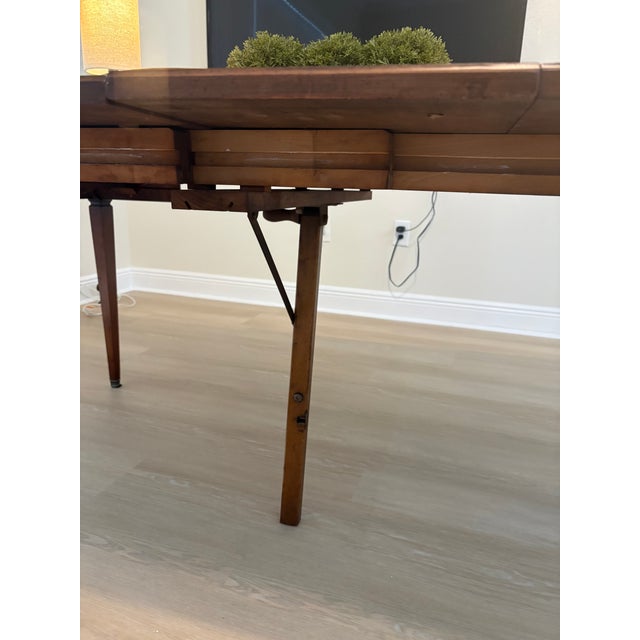 1950s Extensole Desk to Dining Wood Table Transformer Table for Small Space For Sale - Image 15 of 18