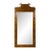 Large English Faux-Bamboo Walnut Mirror Made of 1900s Doors with Carved Ivy For Sale