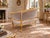 Late 20th Century 1975 French Artisan Louis XVI Gold Velvet Settee For Sale - Image 5 of 8
