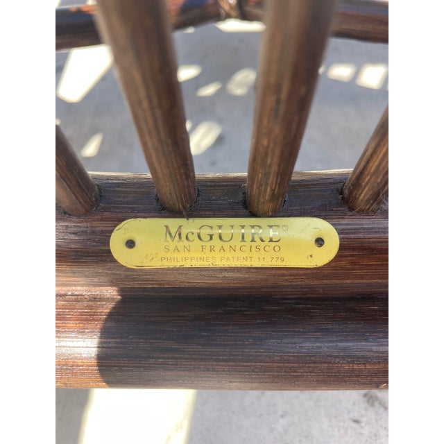 McGuire Leona Loop Back Dining Chairs, Set of Eight For Sale - Image 11 of 16