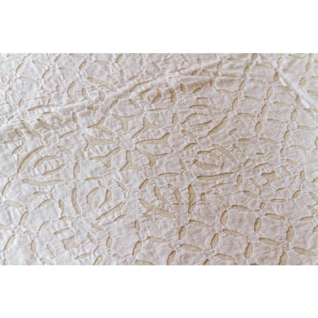 Bela White Applique Coverlet For Sale - Image 4 of 7