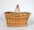 Mid 20th Century Vintage Woven Wicker & Rush Market Basket For Sale - Image 5 of 11