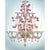 Glass Pink and Transparent Venetian Murano Glass Chandelier by Simoeng for Simoeng For Sale - Image 7 of 8