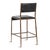 Black Leather & Bronze Counter Stool For Sale - Image 4 of 9