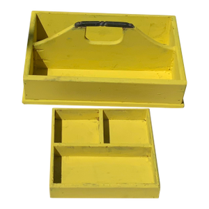 1900s Set of 2, English Handmade Wooden Garden Caddy